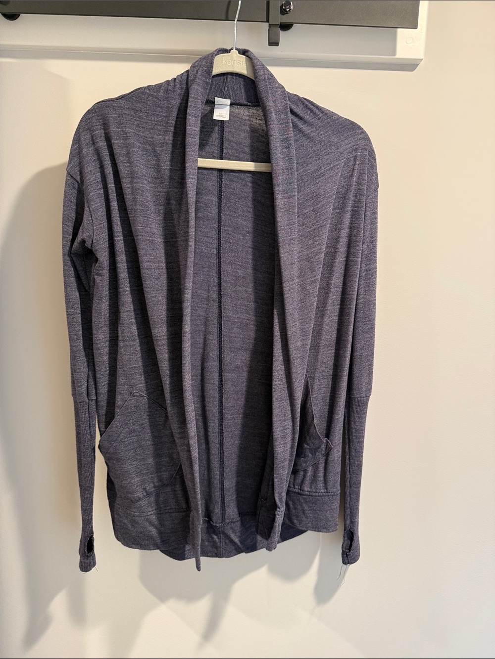 Alternative Heathered Slate Open-Front Cardigan